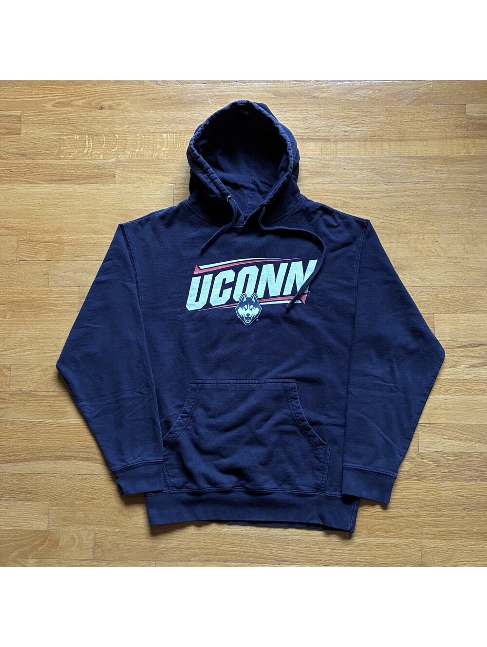 UConn Huskies Fanatics NavyGraphic Pullover Hoodie Sweatshirt Men's M Ncaa